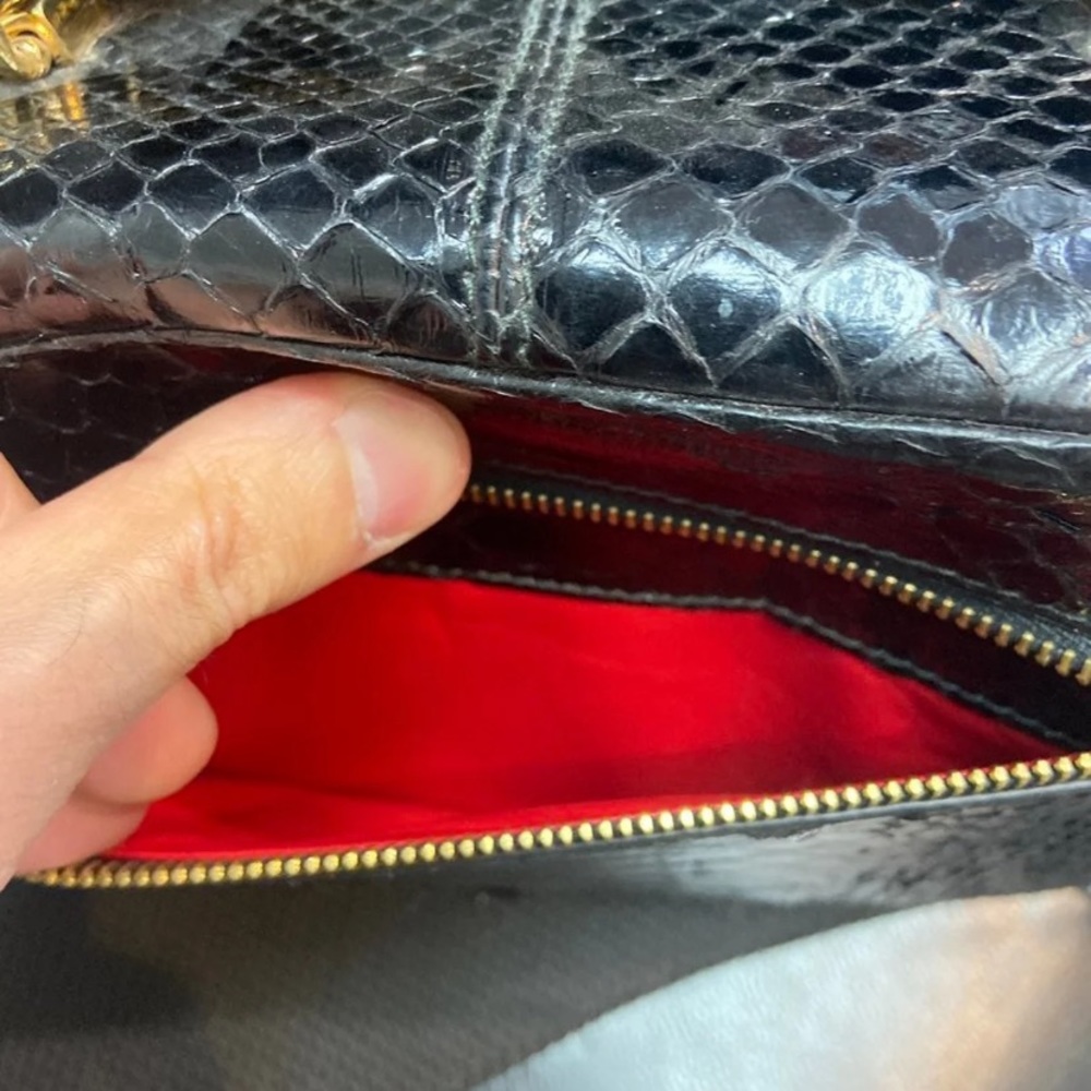 Mark Cross Laura Python HandBag - Picture 11 of 12